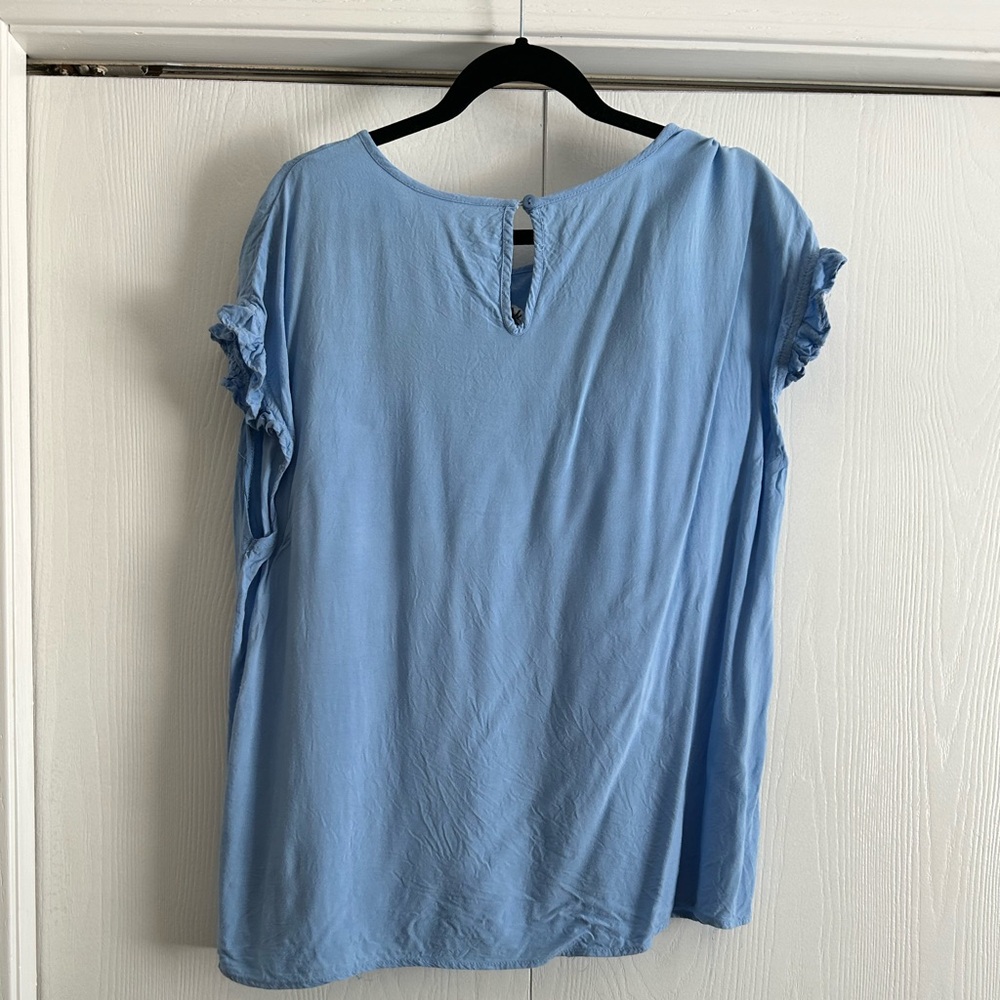 Embroidered Ruffle Blouse - Picture 2 of 5
